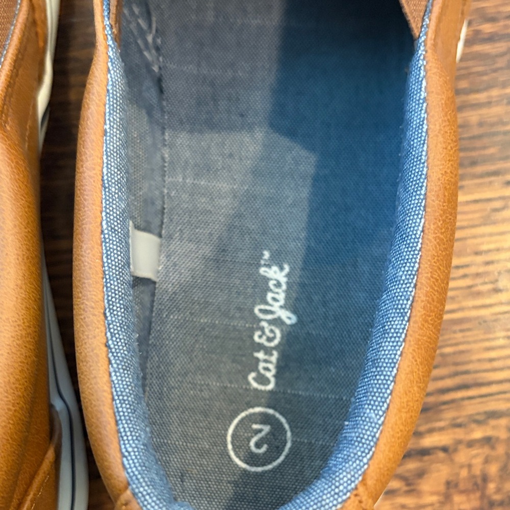 Cat & Jack Brown Slip-On Kids Dress Shoes - Picture 2 of 4